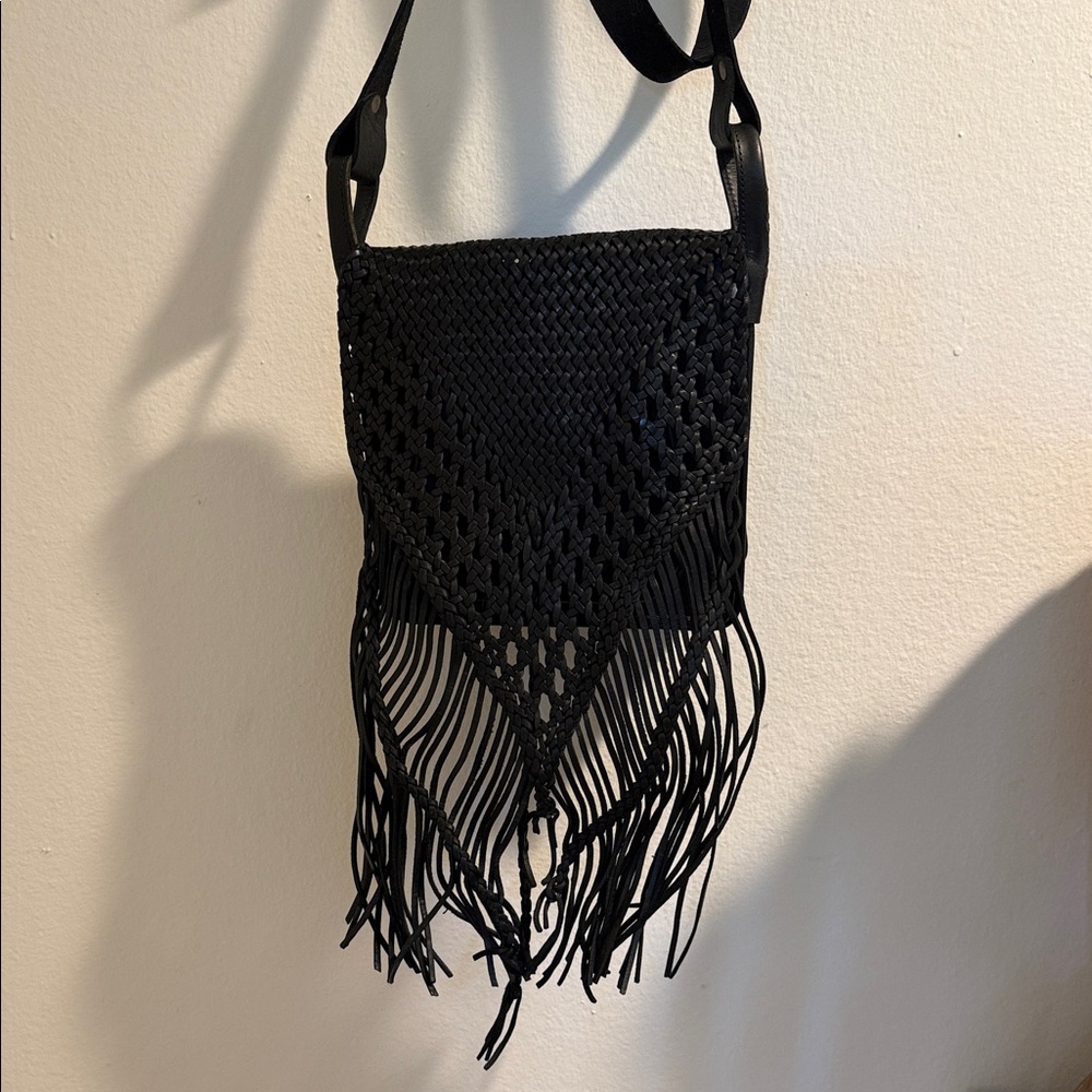 Black Fringe Shoulder Bag